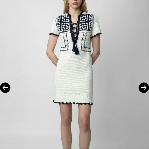 Zadig & Voltaire Imany Crochet Mini Dress - Picture 9 of 10